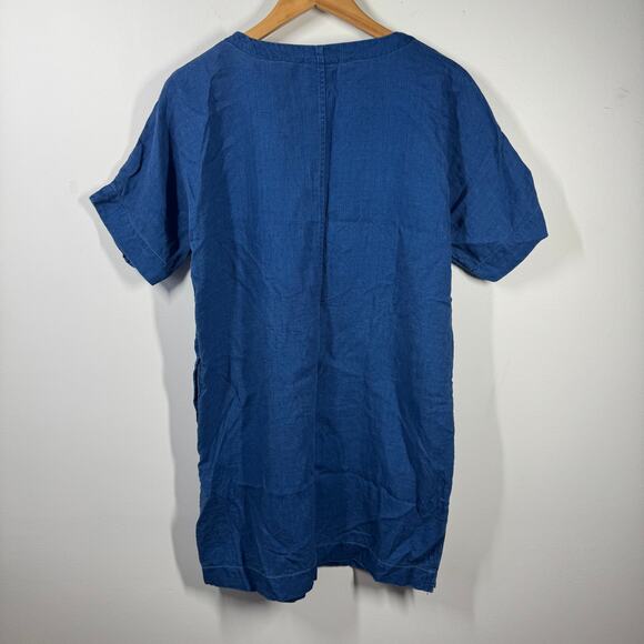 J. Jill Pure Jill Indigo Dress Women XSP Blue Pocket Denim 100% Lyocell Coastal - Picture 2 of 6